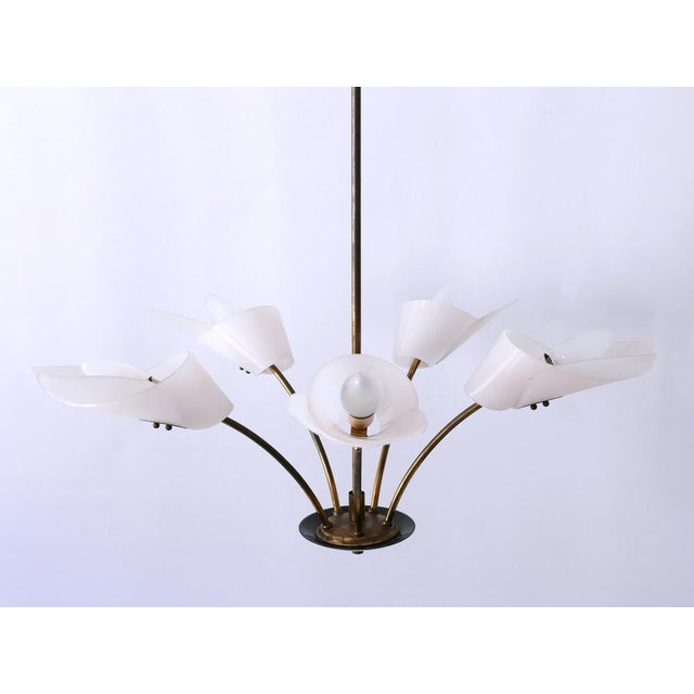 Mid-Century Modern 5-Armed Ceiling Lamp, Germany, 1950s For Sale - Image 3 of 18