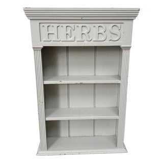 Vintage Herb Spice Rack in Wood For Sale