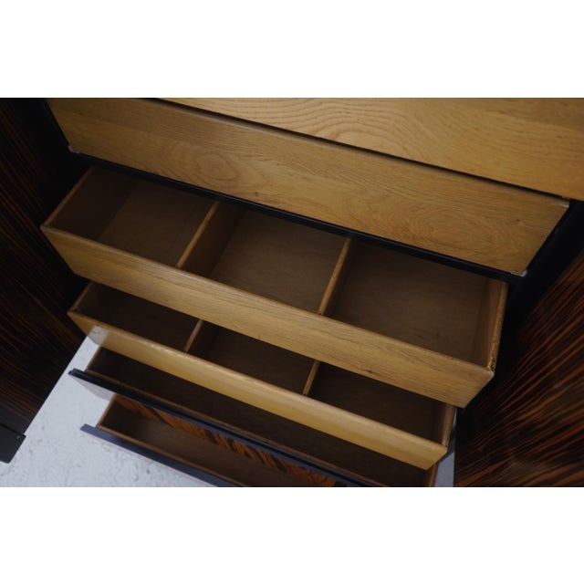 John Stuart Mid Century Modern Macassar Dresser Armoire For Sale In Philadelphia - Image 6 of 17