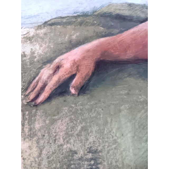 Expressionist Pastel Drawing by Marcia Bouton 1970's For Sale - Image 4 of 5