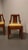 Pair of 1930s Art Deco Chairs from the Netherlands in solid wood frame with faux leather (removable) upholstered seats....