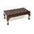 Brown Vintage Chippendale Leather Ottoman, 1930 For Sale - Image 8 of 8