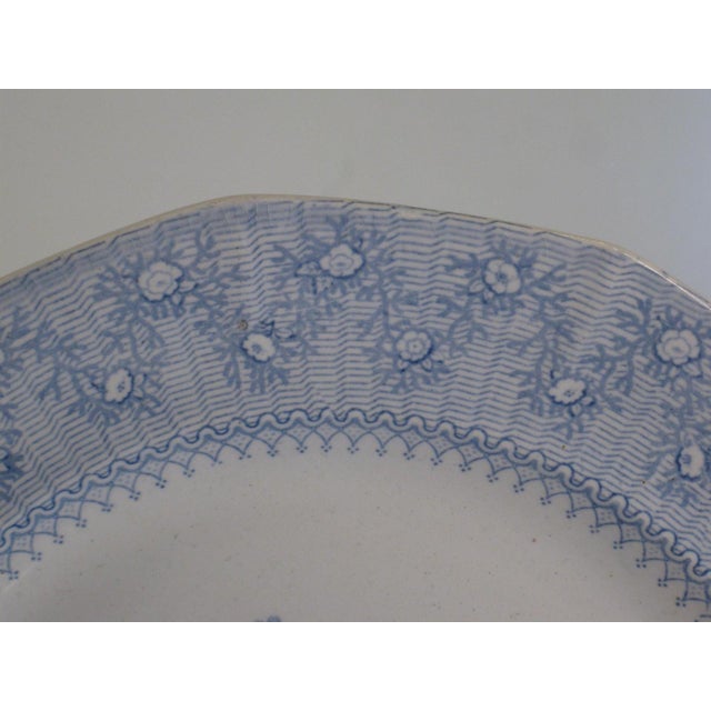Ceramic Dinner Wall Plate, Blue Transferware Scenic, John G Alcock Blantyre Cobridg 19th C. England For Sale - Image 7 of 12
