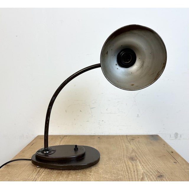 Vintage Brown Adjustable Table Lamp, 1960s For Sale - Image 12 of 18