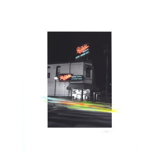 Philippe the Original - Original Los Angeles Landmark Mixed Media Photography and Acrylic Artwork on Paper by Pete Kasprzak For Sale