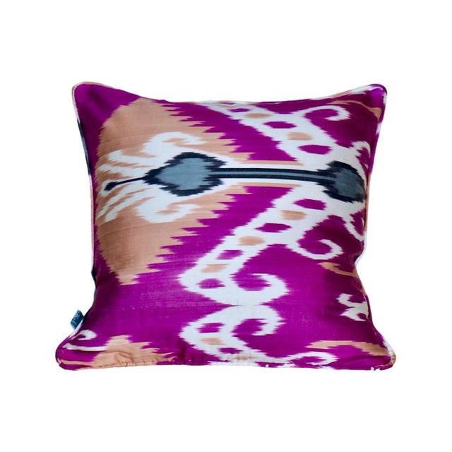 Elevate your home decor with our stunning Pink Boukhara Ikat Pillows, expertly made to add a touch of artisanal beauty to...