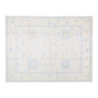 Contemporary Oushak Hand Knotted Wool Rug, 9'9"x13' For Sale
