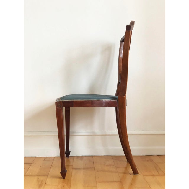 1900 - 1909 Pair of Antique Mahogany Hepplewhite Revival Chairs Denmark 1900s For Sale - Image 5 of 18