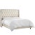 Off-white Ivy Tufted Wingback Bed in Talc Classic Linen, California King For Sale - Image 8 of 8