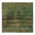 Rug & Kilim’s Modern Textural Square Rug, Warm Tone-on-Tone Green and Gold For Sale