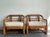 Wood Vintage Boho Brown Jordan Bent Rattan Lounge Chairs - A Pair For Sale - Image 7 of 7