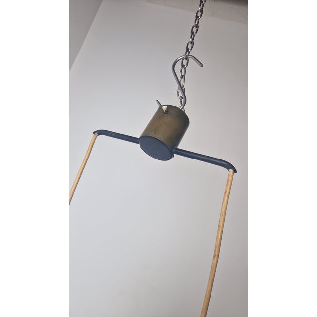 Pendant Light in Brass with Opal Glasses from Stilnovo, 1960s For Sale - Image 9 of 10
