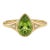 Natural Peridot & Cubic Zirconia Ring, Wedding Promise Ring, August Birthstone Ring Us 7 For Sale