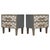 Wooden Bedside Tables with Grey Optical Murano Glass from Justfurnituress SRL, Set of 2 For Sale - Image 6 of 6