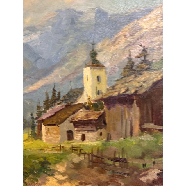J. K. Mountain Village Oil Painting, Framed For Sale In San Francisco - Image 6 of 12