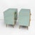 Metal Mid-Century Modern Aqua Green Mirrored Glass Nightstands with Brass Fish Handle, 2000, Set of 2 For Sale - Image 7 of 10
