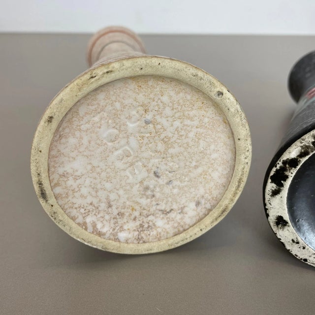 Fat Lava Pottery Vases from Scheurich, Germany, 1970s, Set of 2 For Sale - Image 15 of 18
