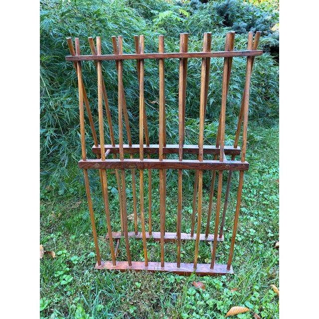 Modern Vintage Wood Plate Rack For Sale - Image 3 of 17