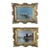 Vintage Seascape Oil on Canvas Set of 2 Paintings in Wood Gilded Frames For Sale