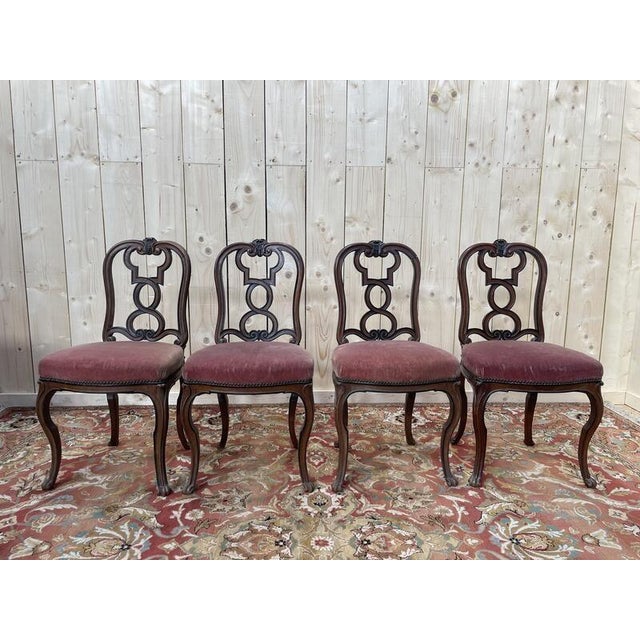 Napoleon III Chairs in Wood, Set of 4 For Sale - Image 11 of 11