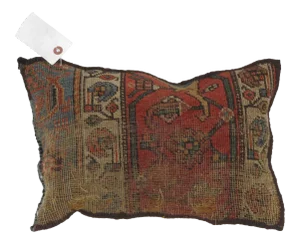 Persian Pillow W/Antique Rug Fragment - 1' X 1'6"