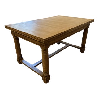 Antique French Henri II Style Oak Draw-Leaf Dining Table, 1900s For Sale