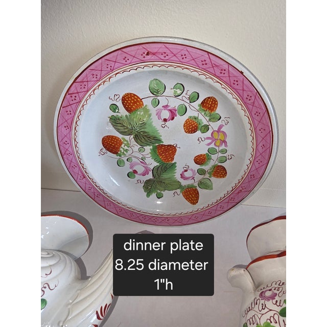 Group of English Pearlware Strawberry and Vine For Sale - Image 11 of 15
