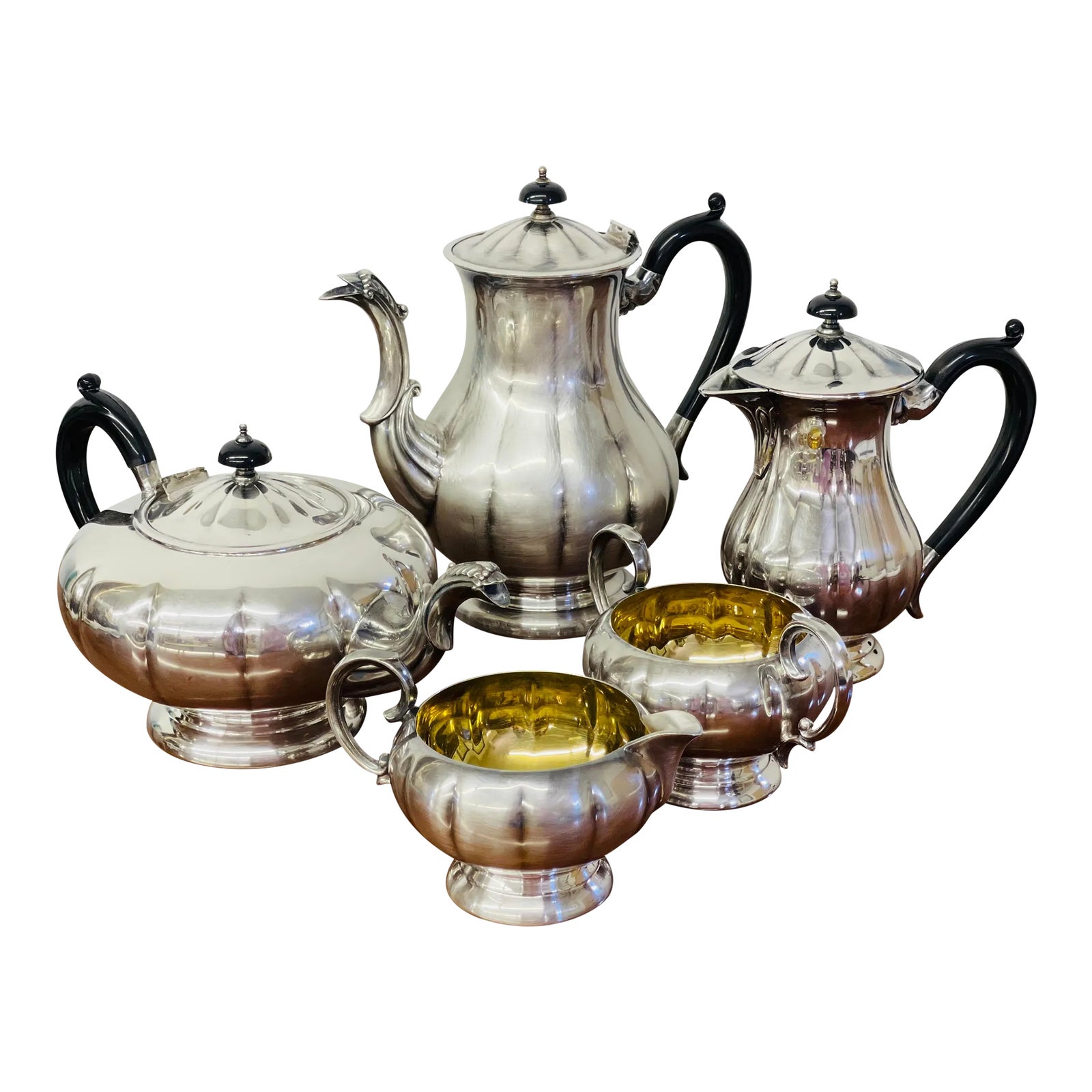 Early 20th Century Marlboro Silverplate Copper Tea Set- 5 Pieces | Chairish