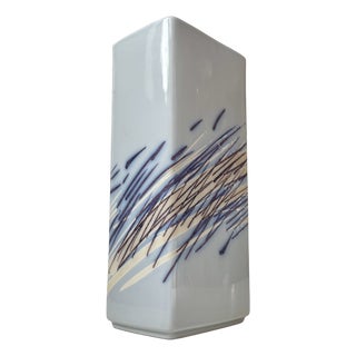 Vintage Abstract Porcelain Vase with Rush Grass by Ivan Weiss for Royal Copenhagen, 1970s For Sale