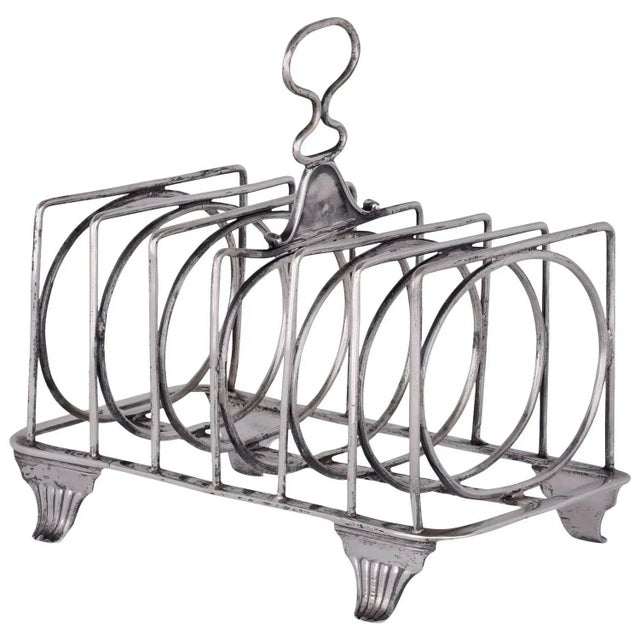 Metal 1805 John Emes Sterling Silver Toast Rack For Sale - Image 7 of 7