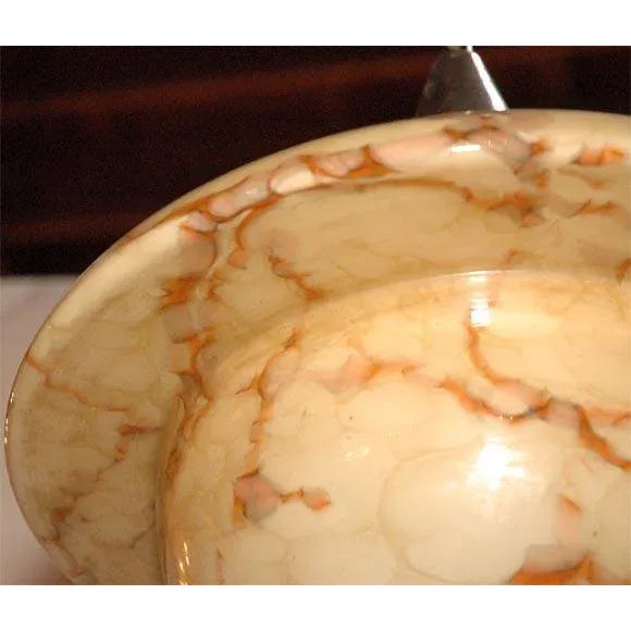 Mid 20th Century Molded Glass Light Fixture For Sale In Los Angeles - Image 6 of 8