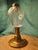 Rare 1840s Whale Oil Lamp Etched Glass Font Original Double Burner Iron Base For Sale - Image 18 of 18