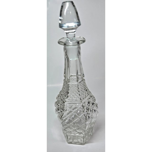 Hollywood Regency Vintage Crystal Decanter For Sale - Image 3 of 16
