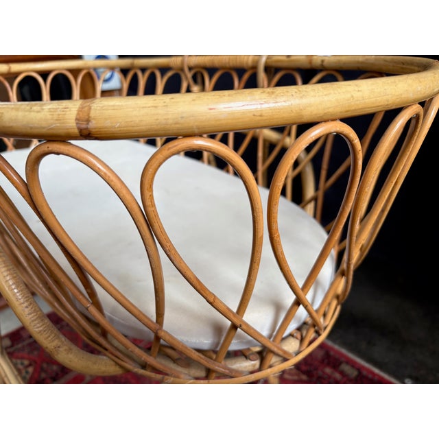Vintage Rattan Cradle, 1960s For Sale - Image 4 of 15