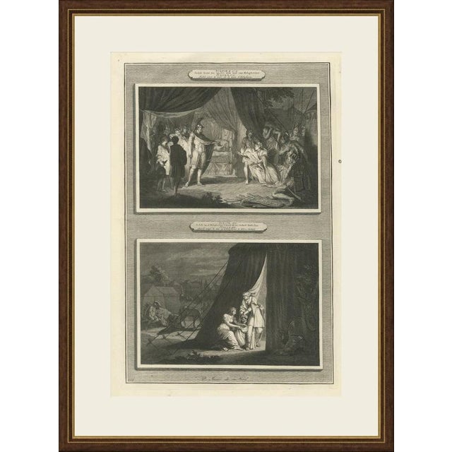 This original copper engraving from Pieter Mortier's illustrated Bible, published in Amsterdam circa 1700, shows two...