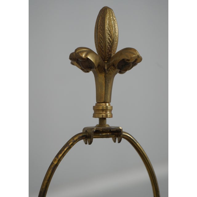 Brass Pair of 1960s French Style Marble Base Table Lamps For Sale - Image 8 of 10