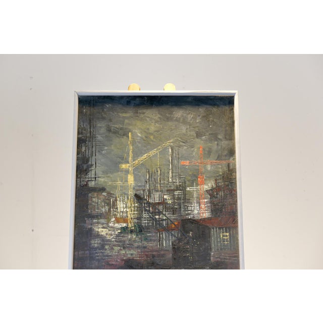 Albert, Construction Site, 1963, Oil on Canvas For Sale - Image 6 of 8