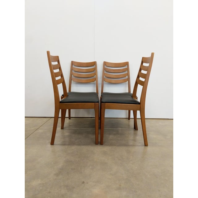 Set of 4 Vintage Mid Century Modern Dining Chairs by Nathan For Sale In New York - Image 6 of 9