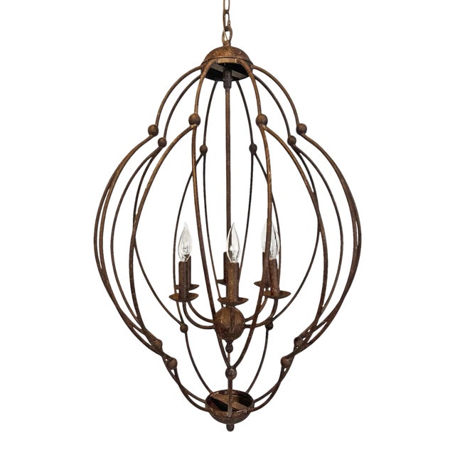 Classic Whitney Iron Chandelier For Sale