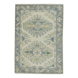 Oriental Hand Knotted Rug Turkish Oushak 2'1" x 2'11" For Sale