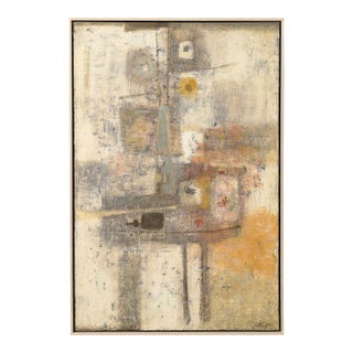Mid-Century Abstract Color Field Still Life Entitled "Foyer" in Oil on Canvas Joe Caroff For Sale