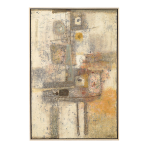 Mid-Century Abstract Color Field Still Life Entitled "Foyer" in Oil on Canvas Joe Caroff