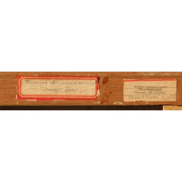 Textile Florence Earnist Early Ca Artist B. 1890 Oil/Canvas 25 X 30, Vintage Gl Frame For Sale - Image 7 of 8