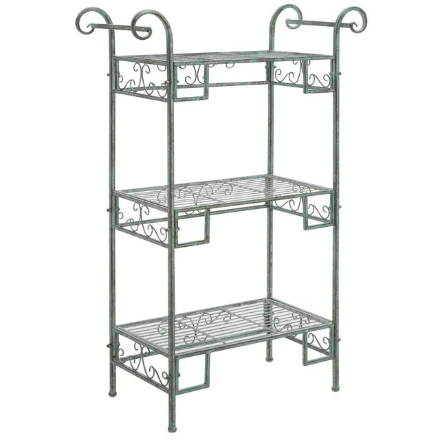 Noreen 3 Tier Shelf - Antique Dark Green For Sale - Image 9 of 10