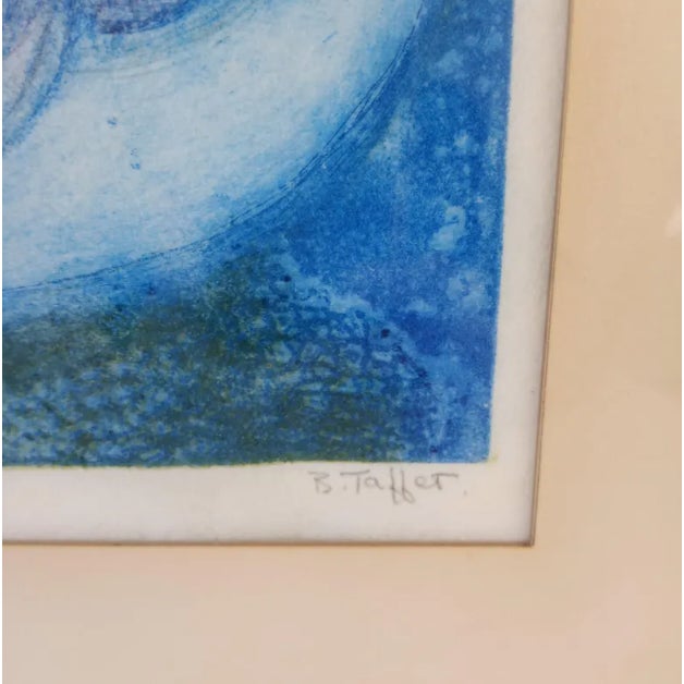 Mid-Century Modern Maria Alquilar (Barbara Taffet) Signed Expressionist Work on Paper “Bigs” – Framed For Sale - Image 3 of 7