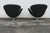 Fritz Hansen Denmark Danish Modern Mid Century Black Swan Chairs a Pair 5379 For Sale - Image 10 of 15