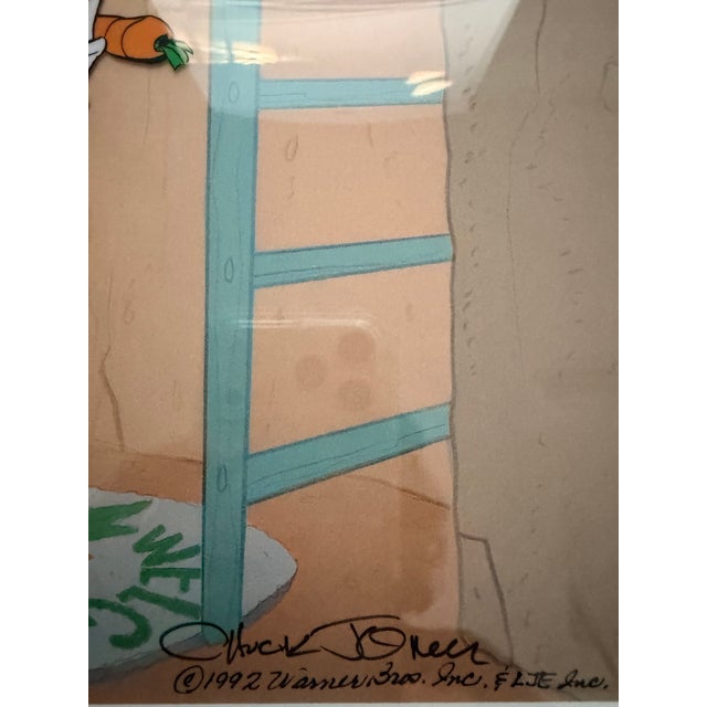 Warner Brothers Studios 1992 Chuck Jones "Home Sweet Home" Signed Bugs Bunny Cel, Framed For Sale - Image 4 of 6