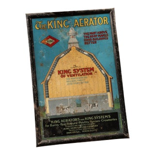 Antique King Aerator Toc Advertising Sign For Sale