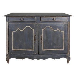 Louis XV Style Buffet in Black Patinated Oak For Sale