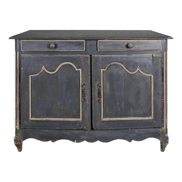 Louis XV Style Buffet in Black Patinated Oak For Sale